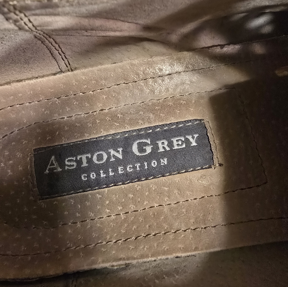 ASTON GREY MEN'S LEU OXFORD DRESS SHOES COGNAC COLOR LEATHER SIZE 12 - Picture 8 of 9
